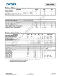 DMN2320UFB4-7B Datasheet Page 2
