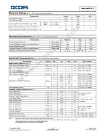 DMN2991UFZ-7B Datasheet Page 2