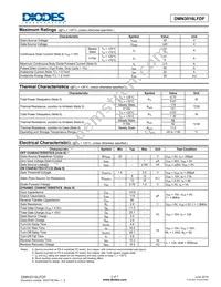DMN3016LFDF-13 Datasheet Page 2