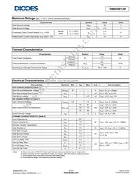 DMN3067LW-13 Datasheet Page 2