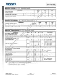 DMN31D5UFZ-7B Datasheet Page 2