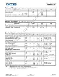 DMN62D1SFB-7B Datasheet Page 2