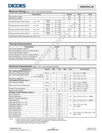 DMN65D8LDW-7 Datasheet Page 2