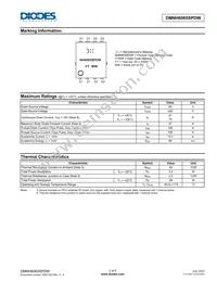 DMNH6065SPDW-13 Datasheet Page 2