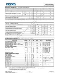 DMP1022UFDF-13 Datasheet Page 2
