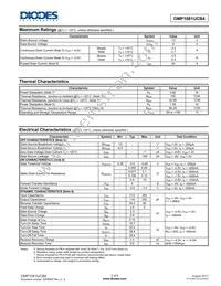 DMP1081UCB4-7 Datasheet Page 2