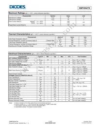 DMP2004TK-7 Datasheet Page 2