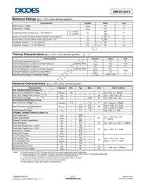 DMP2010UFV-7 Datasheet Page 2