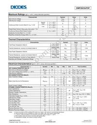 DMP2023UFDF-13 Datasheet Page 2