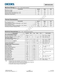 DMP2042UCB4-7 Datasheet Page 2