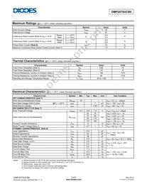 DMP2070UCB6-7 Datasheet Page 2