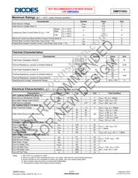DMP2100U-7 Datasheet Page 2