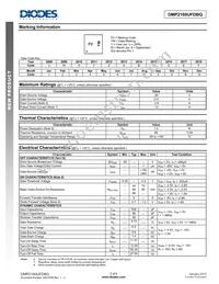 DMP2160UFDBQ-7 Datasheet Page 2