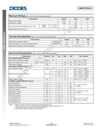 DMP21D2UFA-7B Datasheet Page 2