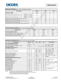 DMP2540UCB9-7 Datasheet Page 2