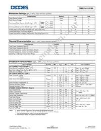 DMP2541UCB9-7 Datasheet Page 2