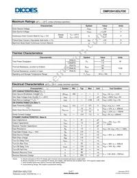 DMP25H18DLFDE-13 Datasheet Page 2