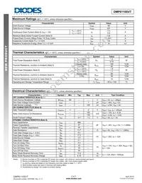 DMP6110SVT-13 Datasheet Page 2