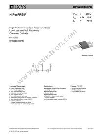 DPG20C400PB Datasheet Cover