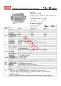 DR-100-15 Datasheet Cover