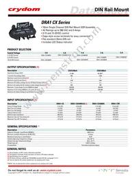 DRA1-CX380D5R Datasheet Cover