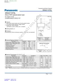 DRA2115T0L Datasheet Cover