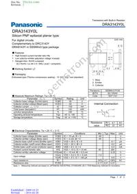 DRA3143Y0L Datasheet Cover