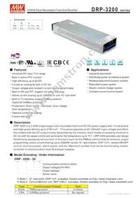 DRP-3200-48 Datasheet Cover