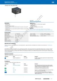 DS1-25-0002 Datasheet Cover