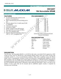 DS1220Y-100+ Datasheet Cover