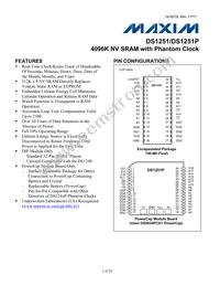 DS1251WP-C02+ Datasheet Cover