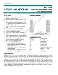 DS1350WP-100+ Datasheet Cover