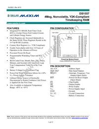 DS1557P-70IND Datasheet Cover