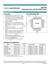 DS1558Y-TRL Datasheet Cover