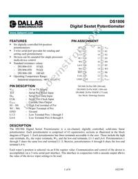 DS1806E-100+T&R Datasheet Cover