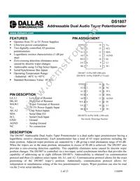 DS1807E/T&R Datasheet Cover