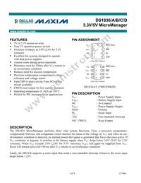 DS1836AS-10+ Datasheet Cover