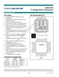 DS2151Q/T&R Datasheet Cover