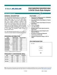 DS21604SN Datasheet Cover