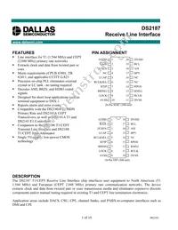 DS2187S+ Datasheet Cover