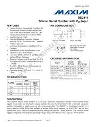 DS2411R-C01+T Datasheet Cover