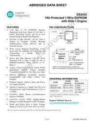 DS2432P-W0F+1T Datasheet Cover