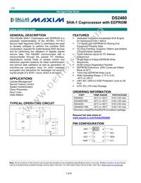DS2460S+T&R Datasheet Cover