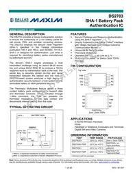 DS2703U-C0B+ Datasheet Cover