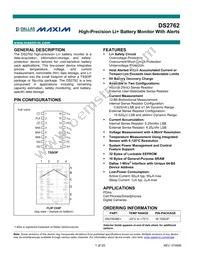DS2762BX-025/T&R Datasheet Cover