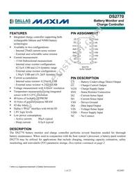 DS2770BE+T&R Datasheet Cover