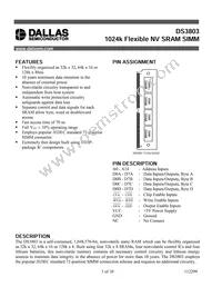 DS3803-70 Datasheet Cover