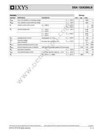 DSA120X200LB-TUB Datasheet Page 2