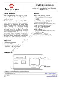 DSA2311KI1-R0016VAO Datasheet Cover