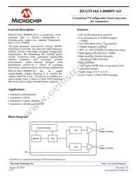 DSA2311KL1-R0009VAO Datasheet Cover